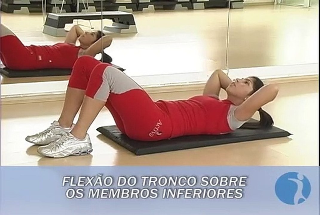 Barriguinha sarada com três tipos de abdominais