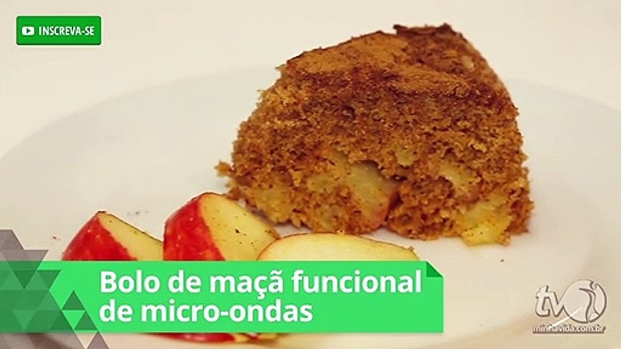 Bolo de maçã funcional no micro-ondas: experimente esta receita feita com farinha integral