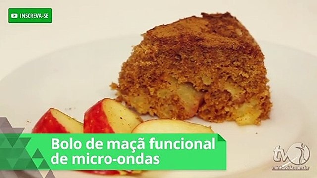 Bolo de maçã funcional no micro-ondas: experimente esta receita feita com farinha integral