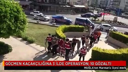 GÖÇMEN KAÇAKÇILIĞINA 3 İLDE OPERASYON: 10 GÖZALTI