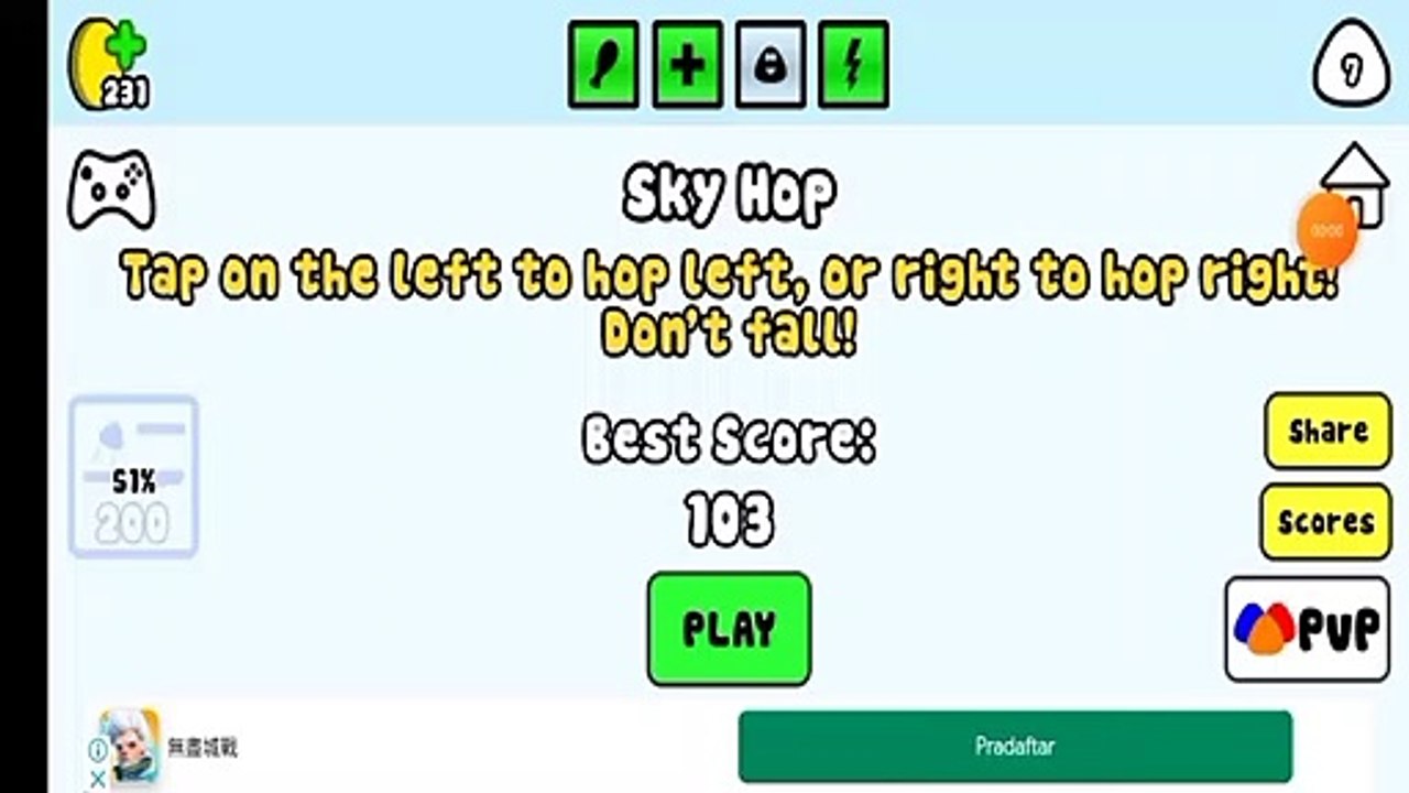 Game POU || sky hop