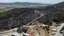 Son dakika haberi! Foça'daki orman yangınının oluşturduğu hasar havadan görüntülendi