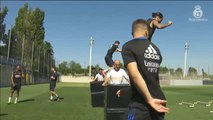 El Real Madrid completa una sesión de físico y táctica a las órdenes de Ancelotti