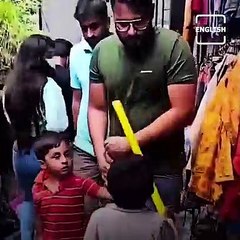 Little Kid Points Stick At Tourists Who Were Spotted Without Masks