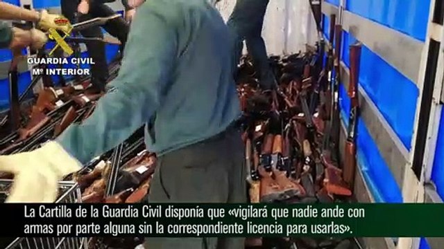 La Guardia Civil destruyó 1.829 armas en Córdoba durante 2020
