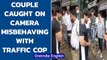 Thane: Couple caught on camera threatening & screaming at Traffic constable| Oneindia News