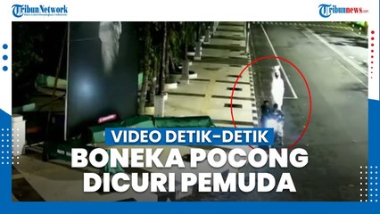 Video Viral Boneka Pocong di Alun-alun Lamongan Dicuri Maling saat PPKM Darurat