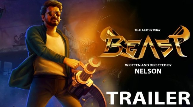 Beast Official Trailer Vijay Pooja Hegde Nelson Anirudh Thalapathy 65