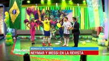 Humor: ‘Neymar’ y ‘Messi’ visitaron La Revista antes de su encuentro en Copa América