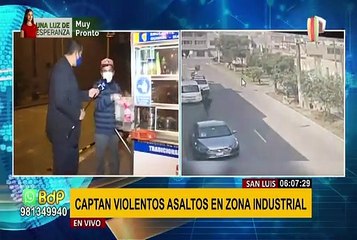 San Luis: cámaras captan violentos asaltos en zona industrial