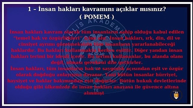 POMEM Mülakat Soruları ve Cevapları 2021 4. Bölüm - 27. dönem POMEM Mülakat Soruları ve Cevapları