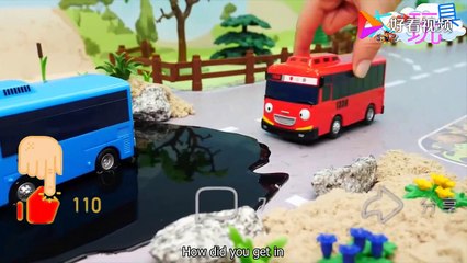 The bus fell into the mud, how should he get out?