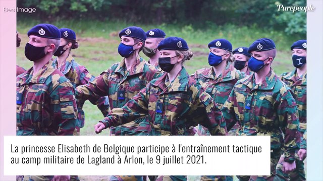 Elisabeth de Belgique, princesse à l'armée : parcours d'obstacles, tente et Rangers... Elle s'éclate !