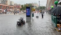 Watch footage of heavy rain flooding subway stations and highways in New York City