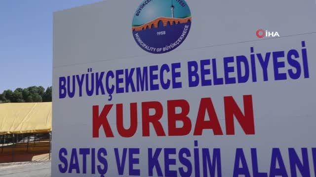 Büyükçekmece'de kurulan modern kurban kesim ve satış yeri hizmete açıldı