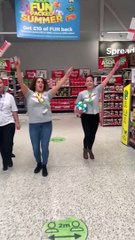 Asda Middleton staff in Leeds sing Three Lions ahead of Euro 2020 final