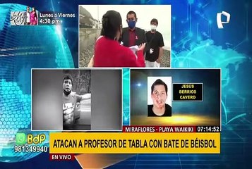 Miraflores: atacan violentamente a profesor de surf con un bate de béisbol