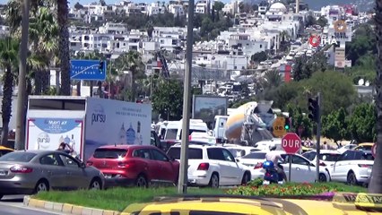 Bodrum’da trafik kaosu yaşanıyor