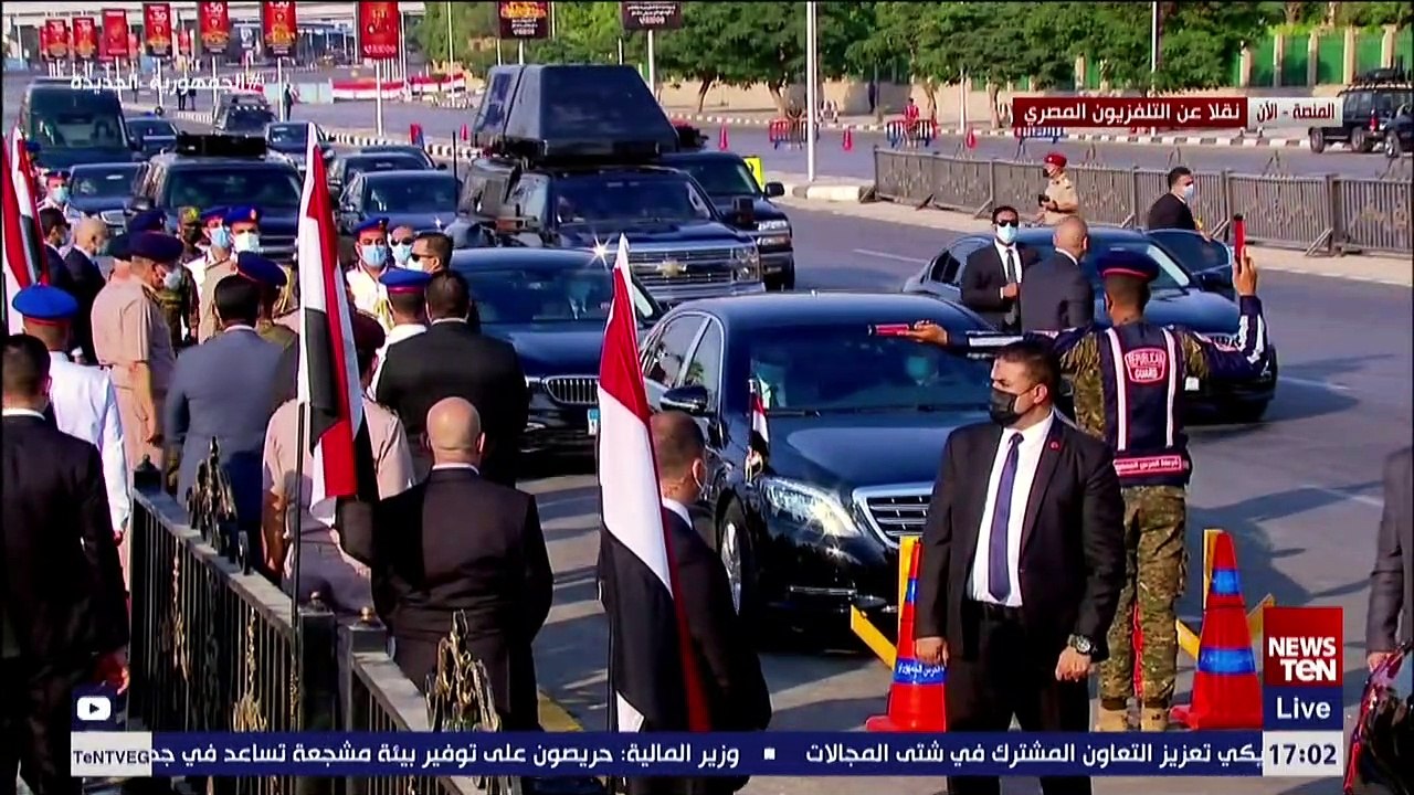 شاهد.. لحظة وصول الرئيس السيسي الى النصب التذكاري لتقدم جنازة السيدة جيهان السادات