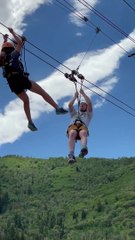 Spider-Girl Saves Man Stuck on Zipline