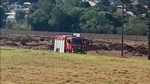 Fumaça densa causada por incêndio mobiliza Corpo de Bombeiros ao Pioneiros Catarinenses