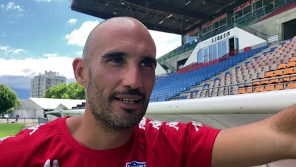 Fabien Gengenbacher à la reprise de l'entrainement du FCG