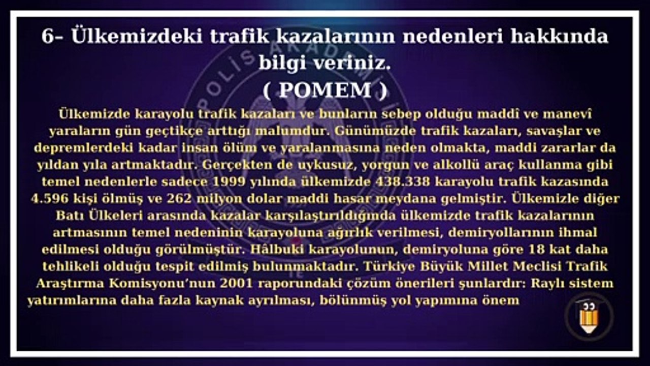 POMEM Mülakat Soruları ve Cevapları 2021 5.  Bölüm - 27. dönem POMEM Mülakat Soruları ve Cevapları