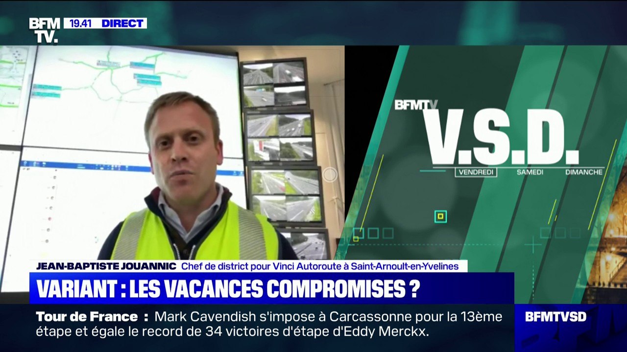 Départ en vacances: ce chef de district pour Vinci Autoroute conseille de prendre la route "très tôt le matin" ou "tard le soir" pour éviter les pics de trafic