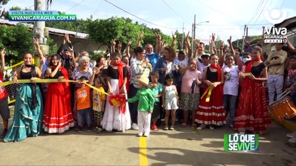 Habitantes del barrio Georgino Andrade celebran inauguración de calles nuevas