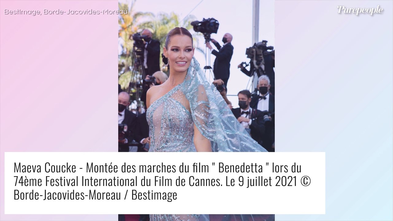 Cannes 2021 : Laurence Ferrari glamour au bras de Renaud Capuçon, Maëva Coucke en transparence