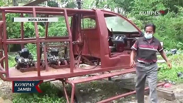 Warga Jambi Buat Helikopter Dari Barang Bekas