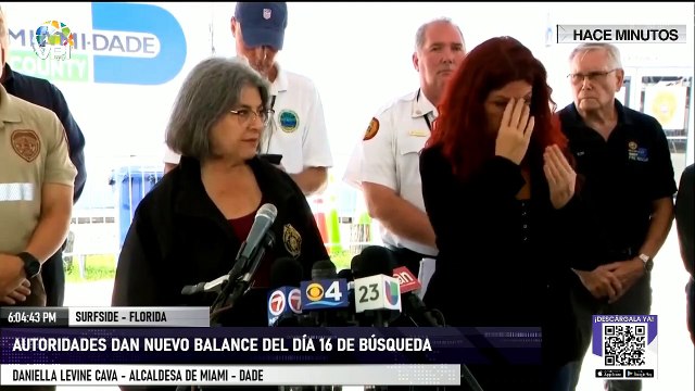 Autoridades dan nuevo balance del día 16 de búsqueda en derrumbe en #Surfide #Miami - #9Jul