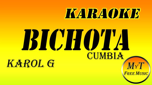 Karaoke - BICHOTA - KAROL G - (versión cumbia) - Instrumental Lyrics Letra (dm)