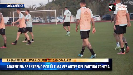Argentina se entrenó por última vez antes del partido contra Brasil