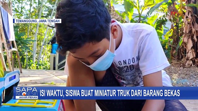 Kreatif! Pelajar SD Ini Isi Waktu Luang dengan Bikin Miniatur Truk dari Barang Bekas