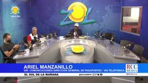 Ariel Manzanillo, dir. de comunicaciones de Pasaportes responde a la periodista Cándida Ortega