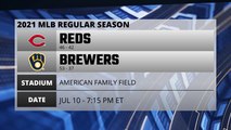Reds @ Brewers Game Preview for JUL 10 -  7:15 PM ET