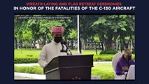 Wreath-laying and Flag Retreat Ceremonies  in honor of the Fatalities of the C-130 Aircraft
