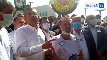 Özgür Özel, madencilerin cenaze töreninde konuştu