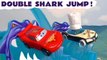 Hot Wheels Shark Jump with Disney Pixar Cars 3 Lightning McQueen versus Hot Wheels Cars Marvel Avengers and PJ Masks in this Family Friendly Full Episode Funlings Race Video for Kids  by Toy Trains 4U