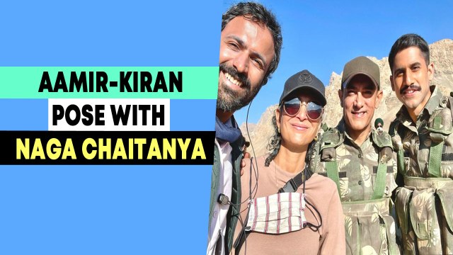 Naga Chaitanya shares picture with Aamir Khan, Kiran Rao from 'Laal Singh Chadha' sets