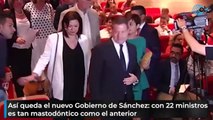 Así queda el nuevo Gobierno de Sánchez: con 22 ministros es tan mastodóntico como el anterior