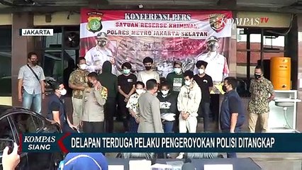 8 Terduga Pelaku Pengeroyokan Polisi di Jalan TB Simatupang Ditangkap