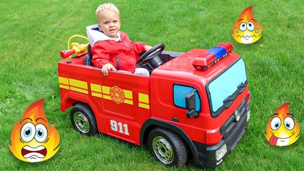 Vlad pretend play Fireman toys stories for children