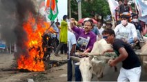 TMC protest across West Bengal over spiralling fuel prices