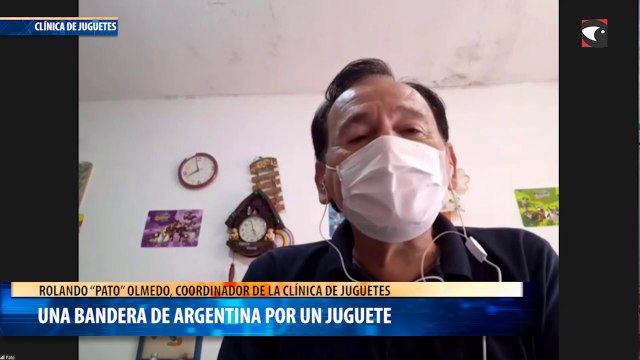 Una bandera de argentina por un juguete