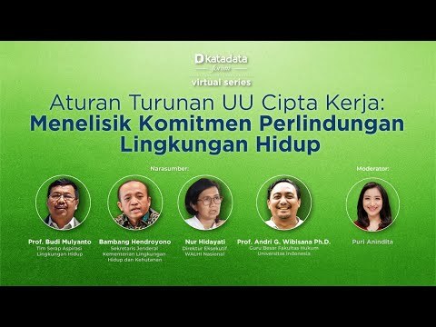 Katadata Forum Virtual Series Aturan UU Ciptaker: Menelisik Komitmen Perlindungan Lingkungan Hidup