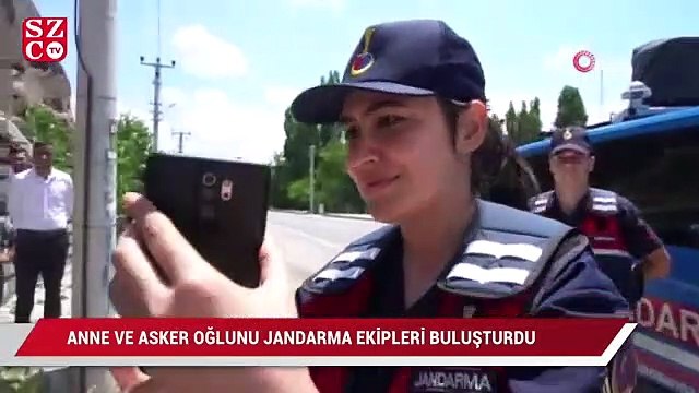 90 gündür görüşemeyen anne ve asker oğlunu jandarma ekipleri buluşturdu
