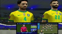 PES 6 Argentina vs Brazil 2-0 All Goals & Highlights  Messi Champion  English Commentary COPA 2021