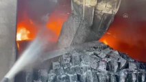 Fiber polyester imalathanesine ait depoda çıkan yangın söndürüldü